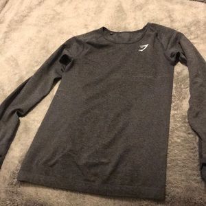 Gymshark Charcoal Marl Long Sleeve Sleamless